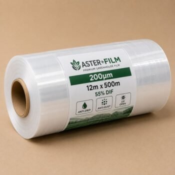 Aster+FILM 200um 12m x 500m 55% DIF Anti-Drip/ Anti-Dust/ UV Open